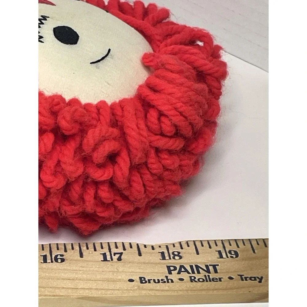 Vintage Raggedy Ann  Handmade Doll 19 Inch Embroidered Face & Heart